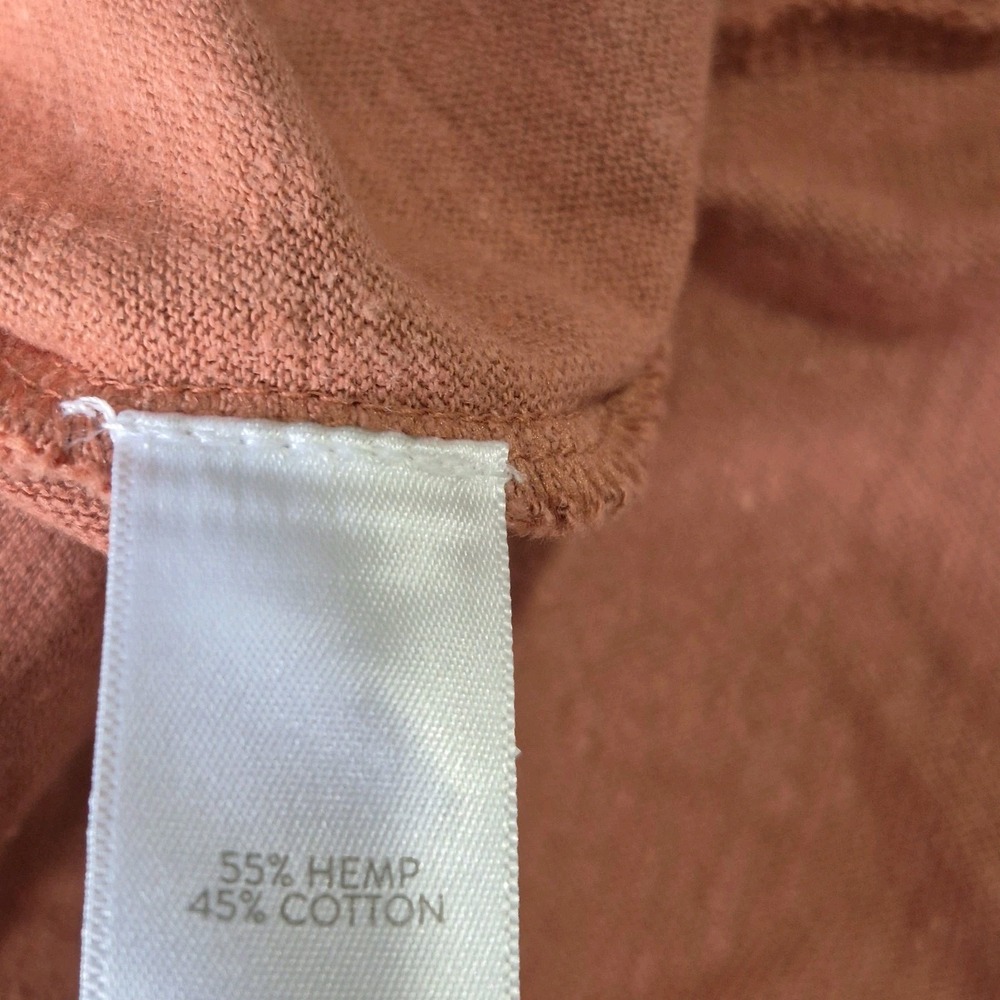 J. Jill Pure Jill Top Womens 2X Ginger Hemp Cotton Henley Minimalist Breathable - Picture 4 of 8